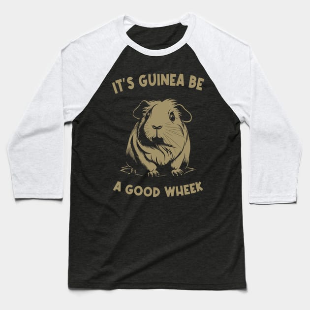 Urban Canine CGuinea Pig Delight It's Guinea Be A Good Wheek Baseball T-Shirt by Merle Huisman